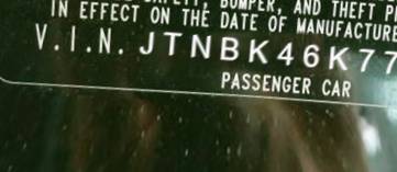 VIN prefix JTNBK46K7730