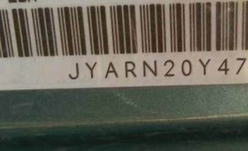 VIN prefix JYARN20Y47A0