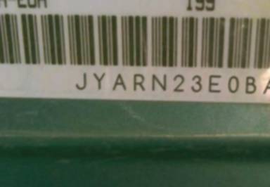 VIN prefix JYARN23E0BA0