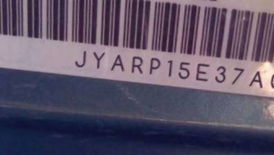VIN prefix JYARP15E37A0