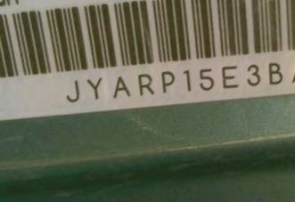 VIN prefix JYARP15E3BA0