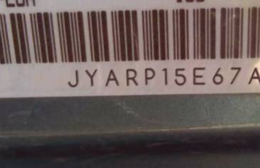 VIN prefix JYARP15E67A0