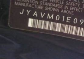 VIN prefix JYAVM01E09A1