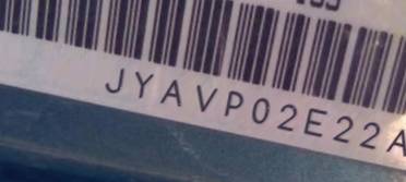 VIN prefix JYAVP02E22A0