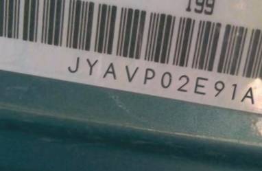 VIN prefix JYAVP02E91A0