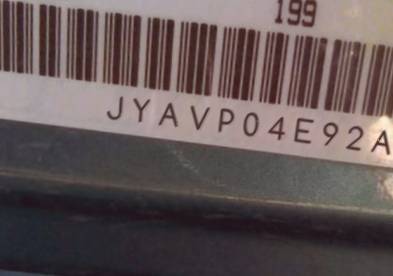 VIN prefix JYAVP04E92A0