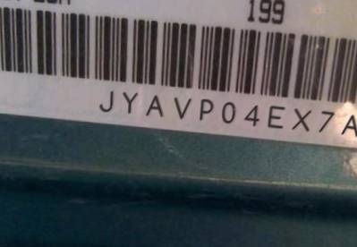 VIN prefix JYAVP04EX7A0