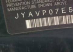 VIN prefix JYAVP07E5YA0