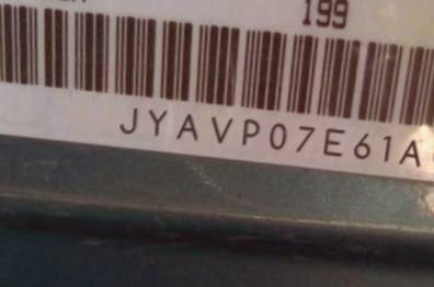 VIN prefix JYAVP07E61A0
