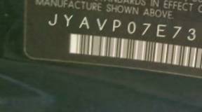 VIN prefix JYAVP07E73A0