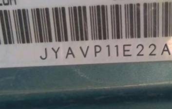 VIN prefix JYAVP11E22A0