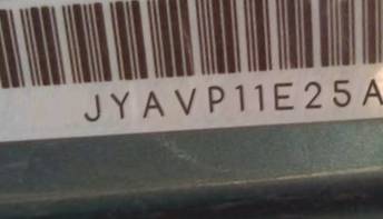 VIN prefix JYAVP11E25A0