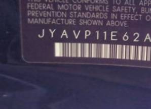 VIN prefix JYAVP11E62A0
