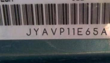 VIN prefix JYAVP11E65A0