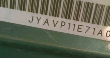 VIN prefix JYAVP11E71A0