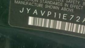 VIN prefix JYAVP11E72A0