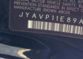 VIN prefix JYAVP11E89A1