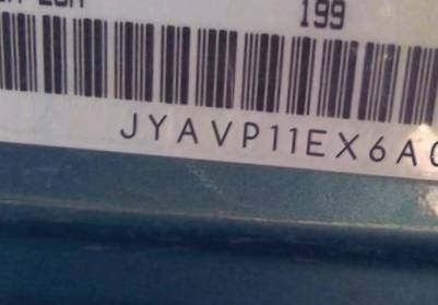 VIN prefix JYAVP11EX6A0