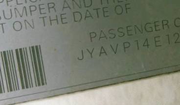 VIN prefix JYAVP14E12A0
