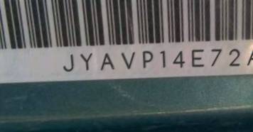 VIN prefix JYAVP14E72A0