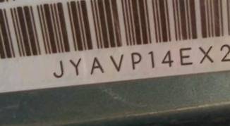 VIN prefix JYAVP14EX2A0