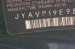 VIN prefix JYAVP19E98A0