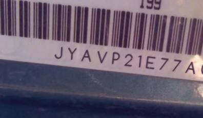 VIN prefix JYAVP21E77A0