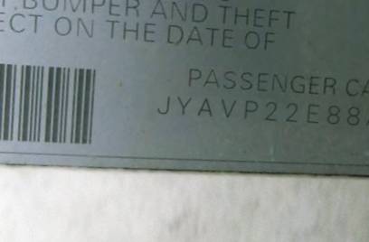 VIN prefix JYAVP22E88A0