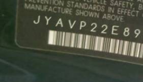 VIN prefix JYAVP22E89A0