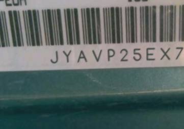 VIN prefix JYAVP25EX7A0