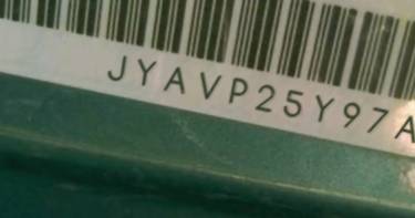 VIN prefix JYAVP25Y97A0