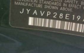 VIN prefix JYAVP28E19A0
