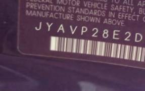 VIN prefix JYAVP28E2DA0