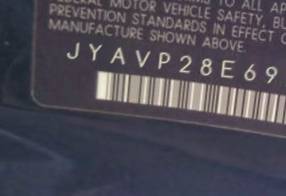 VIN prefix JYAVP28E69A0
