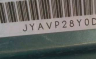 VIN prefix JYAVP28Y0DA0