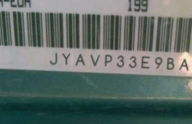 VIN prefix JYAVP33E9BA0