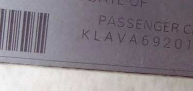 VIN prefix KLAVA69201B3