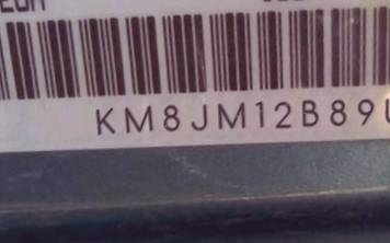 VIN prefix KM8JM12B89U9