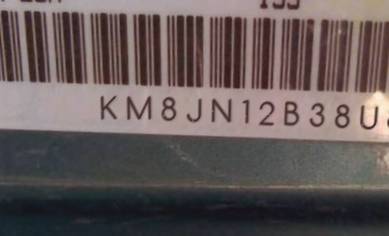 VIN prefix KM8JN12B38U8