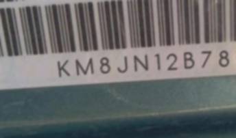 VIN prefix KM8JN12B78U8
