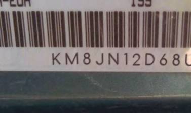 VIN prefix KM8JN12D68U8
