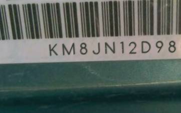 VIN prefix KM8JN12D98U8