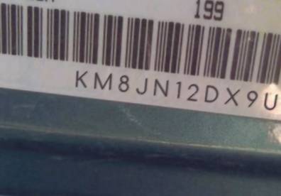 VIN prefix KM8JN12DX9U9