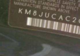 VIN prefix KM8JUCAC2CU3
