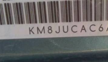 VIN prefix KM8JUCAC6AU0