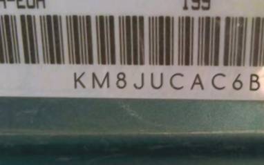 VIN prefix KM8JUCAC6BU3