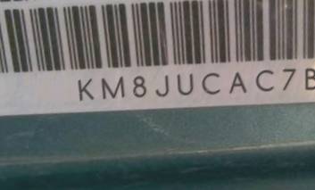 VIN prefix KM8JUCAC7BU3