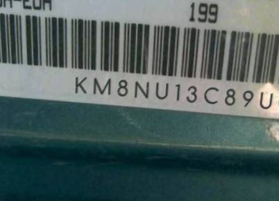 VIN prefix KM8NU13C89U0
