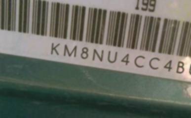 VIN prefix KM8NU4CC4BU1