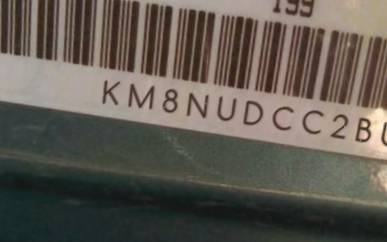 VIN prefix KM8NUDCC2BU1